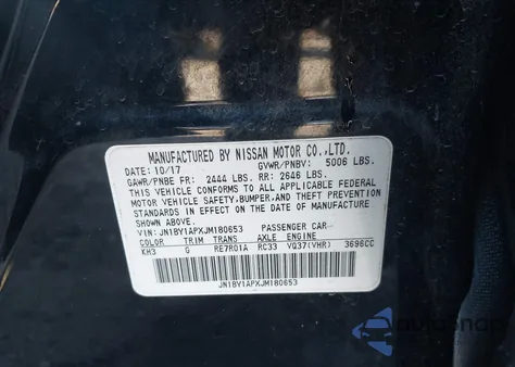 2018 Infiniti Q70 3.7 Luxe z USA, uszkodzony, nr VIN JN1BY1APXJM180653